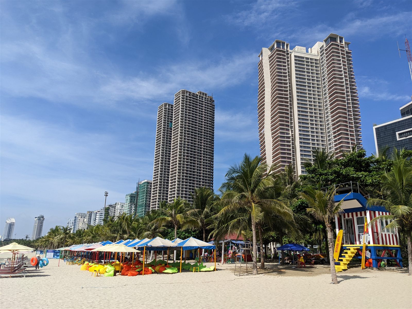 High-rise apartment blocks behind My Khe Beach, Da Nang
